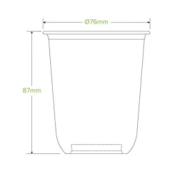 250ml Clear Unbranded Tumbler Biocup