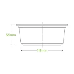 600ml Clear Wide Unbranded BioBowl