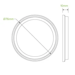 60-280ml Flat Clear BioCup Lid