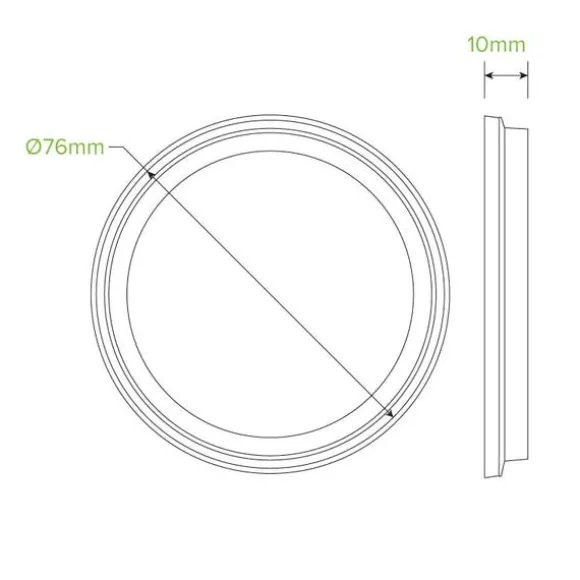 60-280ml Flat Clear BioCup Lid