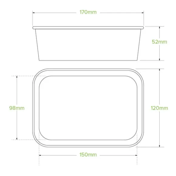 650ml Kraft BioBoard Takeaway Base