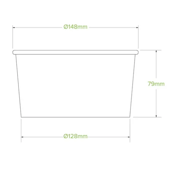 1,000ml Large Kraft BioBowl