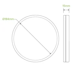 1,300ml Paper Kraft BioBowl Lid