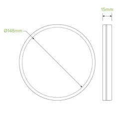 500-1,000ml Paper Kraft Biobowl Lid