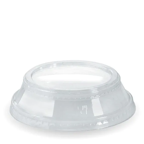 300-700ml Raised Flat No Hole Clear BioCup Lid