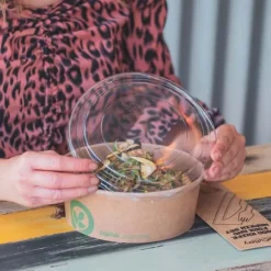 1,300ml RPET Kraft BioBowl Lid