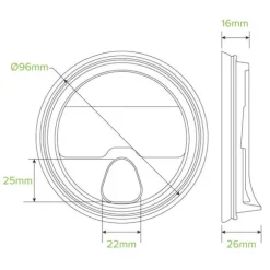 300-700ml Sipper Clear BioCup Lid