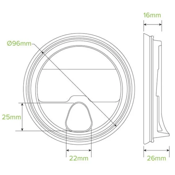 300-700ml Sipper Clear BioCup Lid