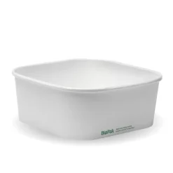 1,200ml White BioBoard Square Takeaway Base