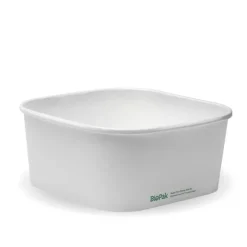 1,400ml White BioBoard Square Takeaway Base