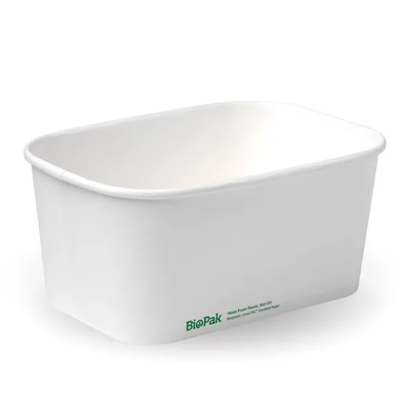 1,000ml White BioBoard Takeaway Base