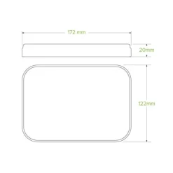 500-1,000ml White Paper BioBoard Takeaway Lid