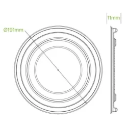 1,300ml White Plant Fibre BioBowl Lid