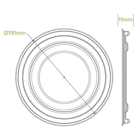 1,300ml White Plant Fibre BioBowl Lid