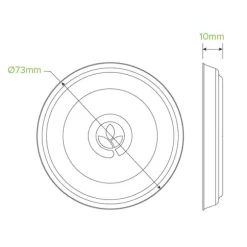 60ml White Plant Fibre Sauce BioCup Lid