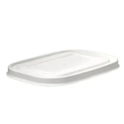 500-1,000ml White Plant Fibre Takeaway Lid