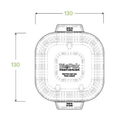 280-630ml White Plant Fibre Takeaway Lid