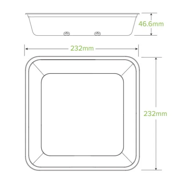 1,750ml Large Natural Plant Fibre Takeaway Base