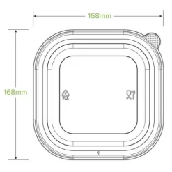 750ml-1,400ml Clear PLA Takeaway Lid