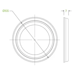 63mm / 4oz White PS No Hole BioCup Lid