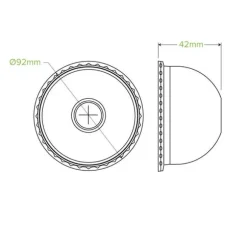 90mm Clear PET Dome Cold Paper BioCup Lid