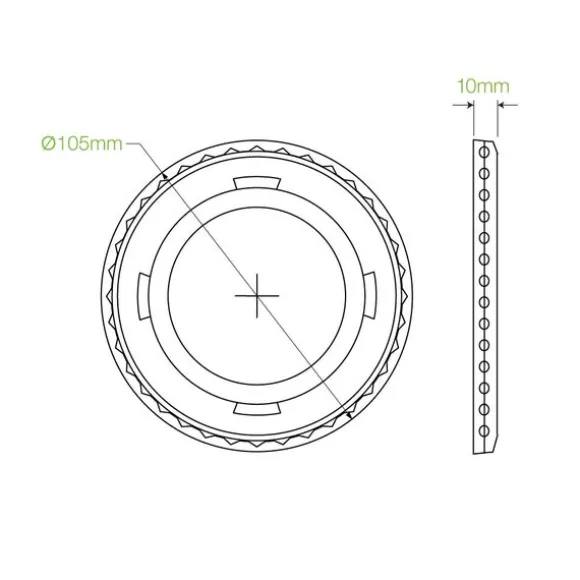 105mm Clear PET Flat Cold Paper BioCup Lid