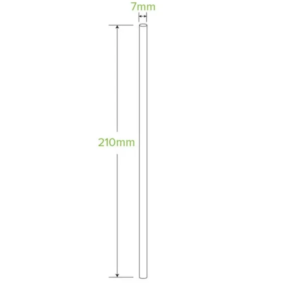 7mm Individually Wrapped Regular Black BioStraws