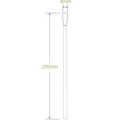 8mm Individually Wrapped Spoon Straw