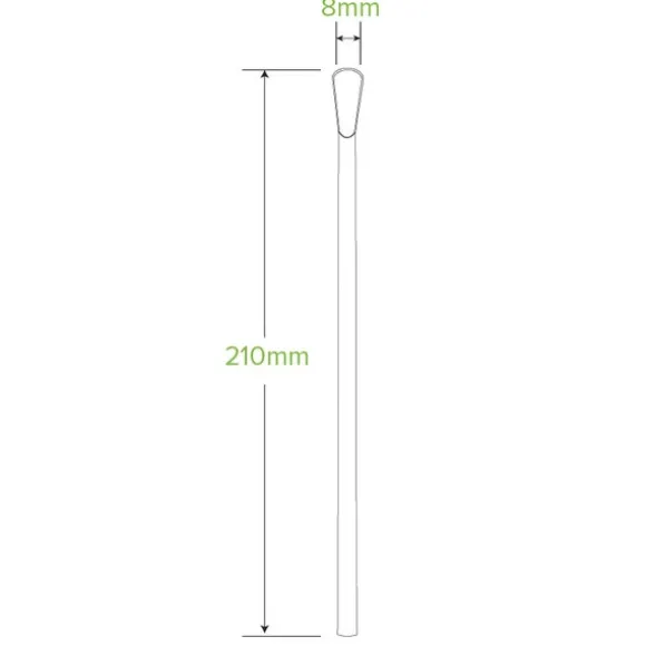 8mm Individually Wrapped Spoon Straw