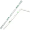 6mm Individually Wrapped White Bendy Straw