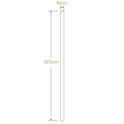 6mm Individually Wrapped White Bendy Straw
