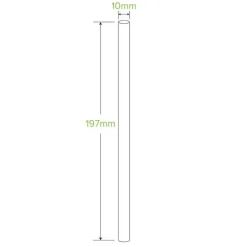 10mm Jumbo Black BioStraw