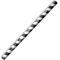 10mm Jumbo Black Stripe BioStraw