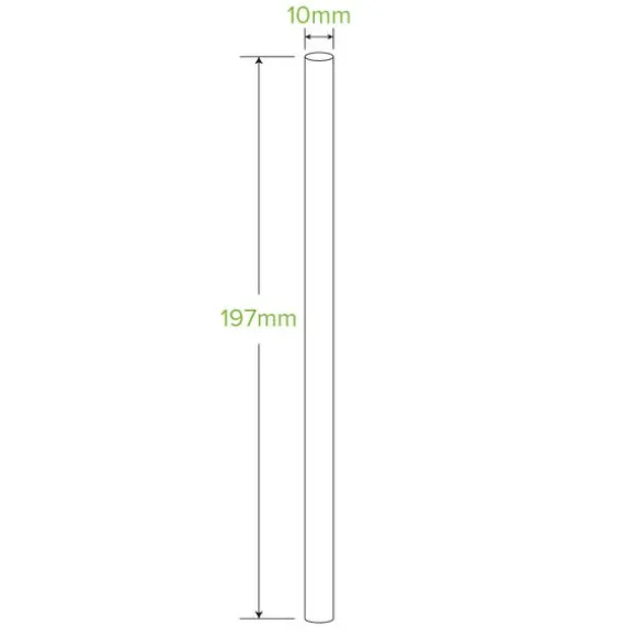 10mm Jumbo Black Stripe BioStraw