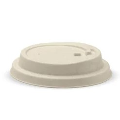 90mm Large Natural Reclosable Plant Fibre BioCup Lid