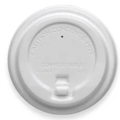 90mm Large White Reclosable Plant Fibre BioCup Lid