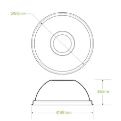 90mm PLA Clear Dome Cold Paper BioCup