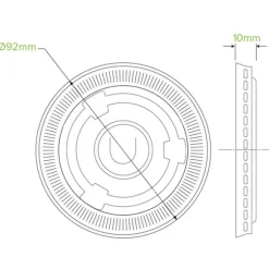 90mm PLA Clear Flat Cold Paper BioCup Lid