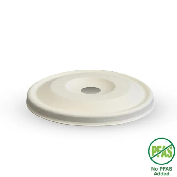 80mm Plant Fibre Flat Cold Paper BioCup Lid
