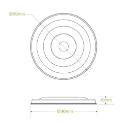 90mm Plant Fibre Flat Cold Paper BioCup Lid