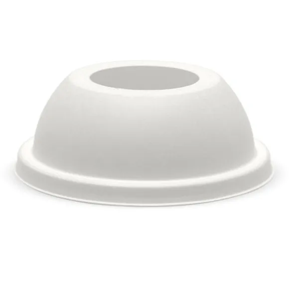 105mm Plant Fibre Wide Hole Dome Cold Paper BioCup Lid