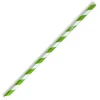 6mm Regular Green Stripe BioStraw