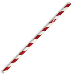 6mm Regular Red Stripe BioStraw