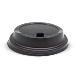 80mm Small Black Reclosable PLA BioCup Lid