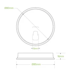 80mm Small Paper Flat BioCup Lid