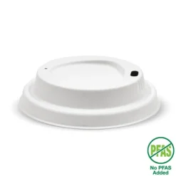 80mm Small White Plant Fibre BioCup Lid