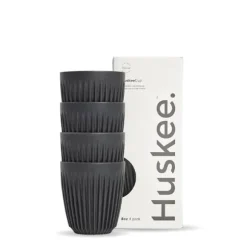 8oz Charcoal HuskeeCup 4-Pack (x12)