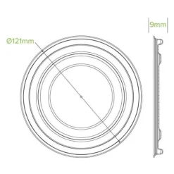 12oz-32oz White Plant Fibre BioBowl Lid