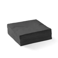 2-Ply Black Corner Embossed Cocktail BioNapkin