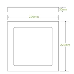 Small BioBoard Catering Tray PLA Window Lid
